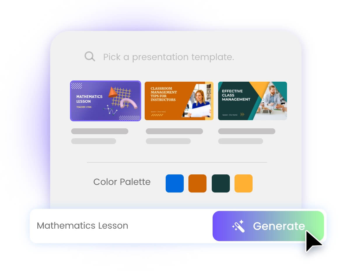 Step 1 enter your presentation topic