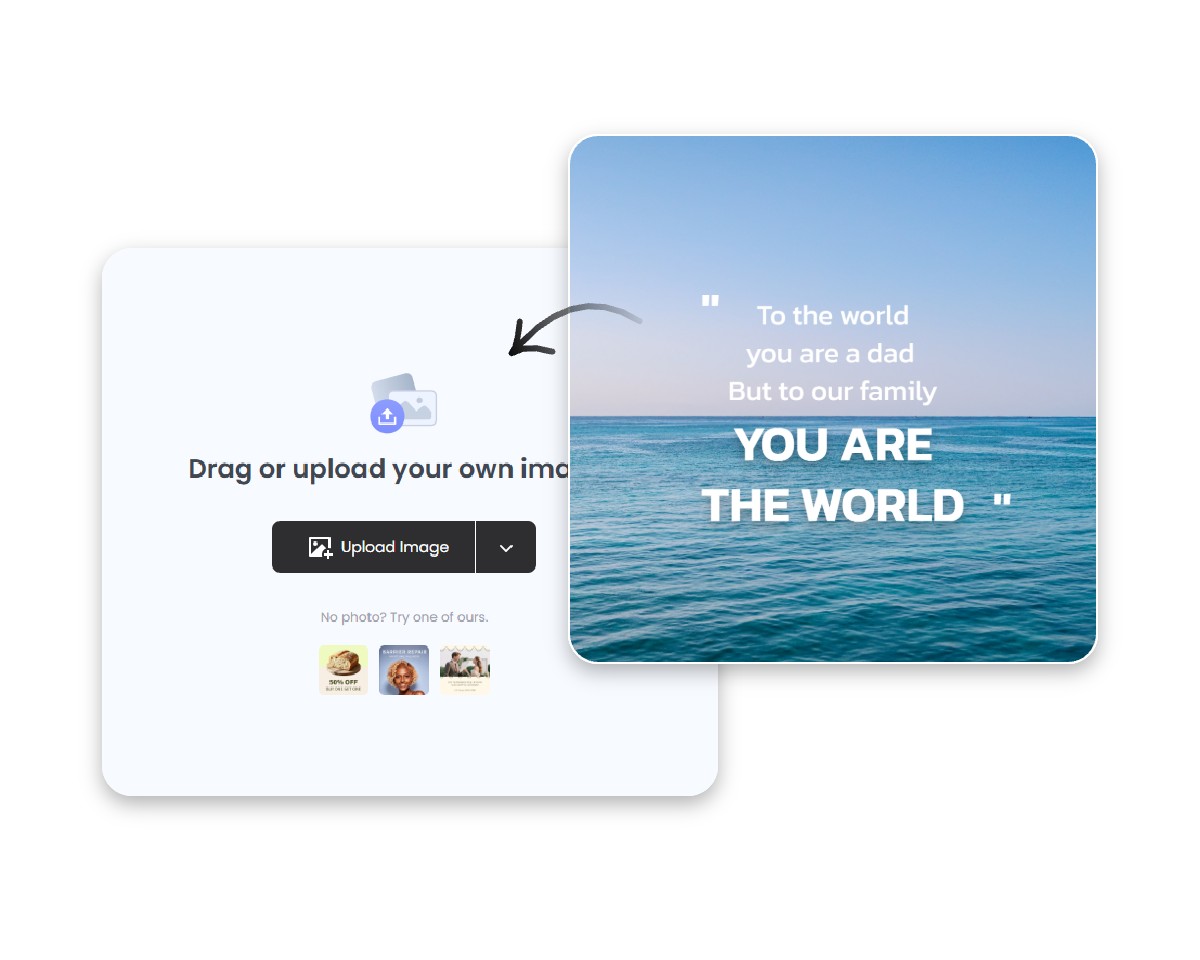Step one upload an image with English words to Fotor image translator