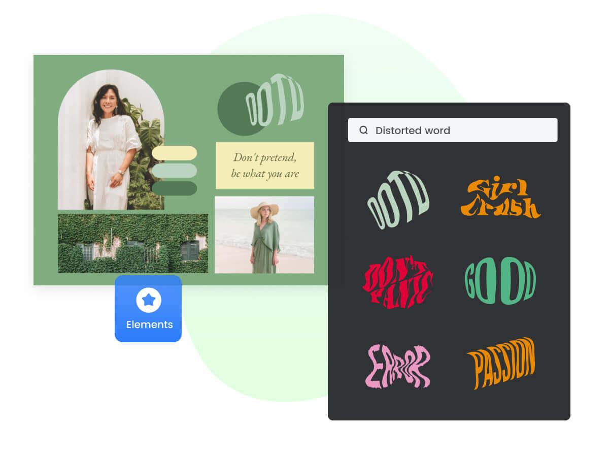 Stickers van moodboard generator