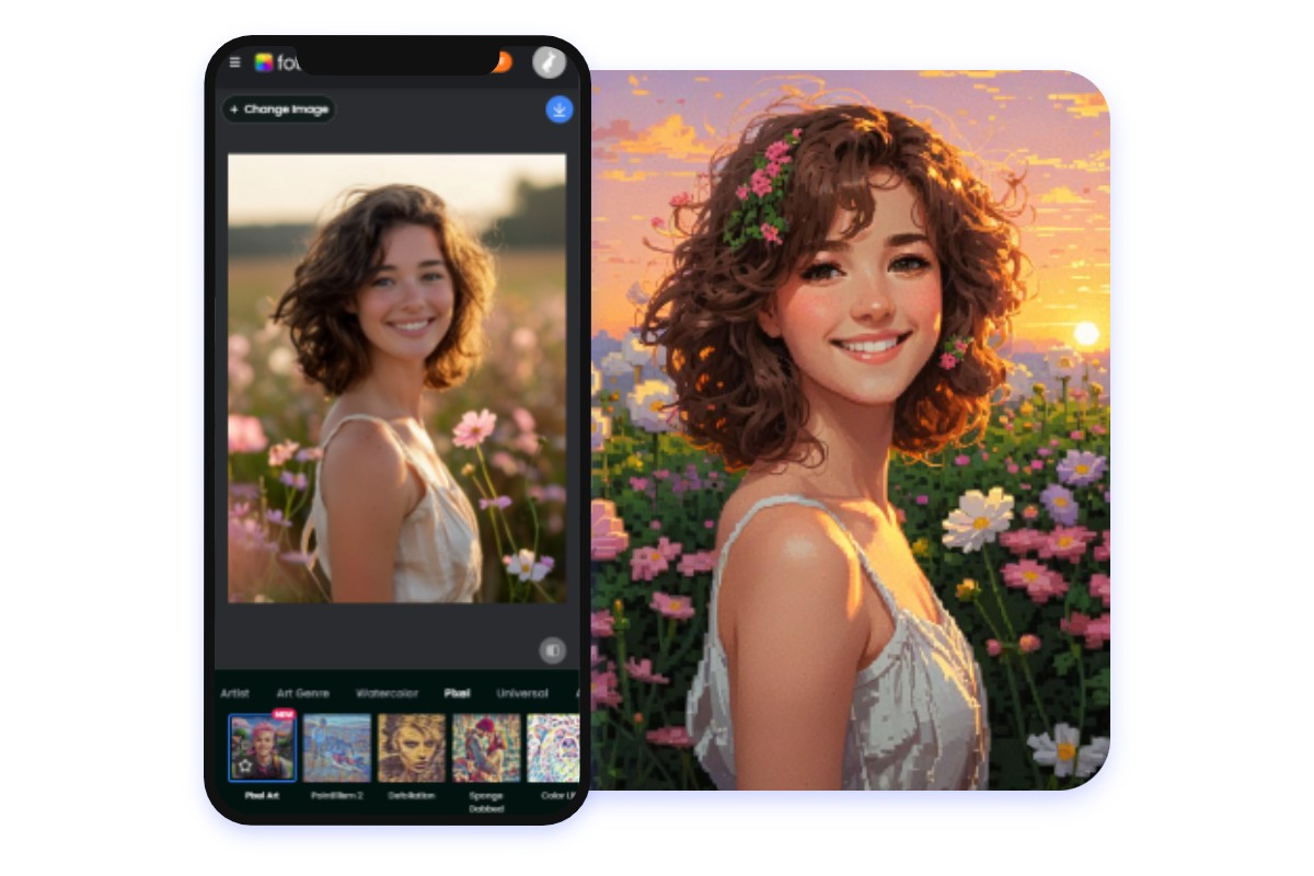 イラスト・写真をドット絵にするアプリ