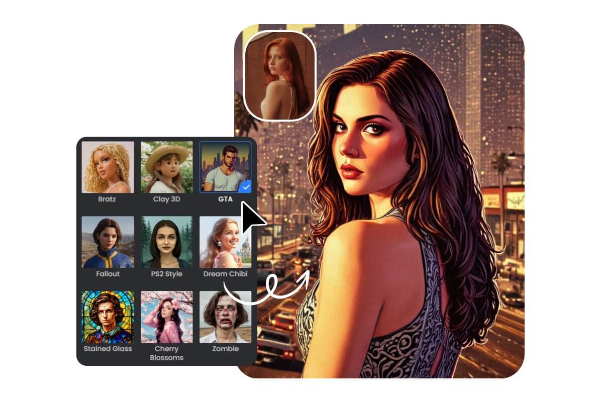 Transformer vos photos en images IA dans une variété de styles artistiques