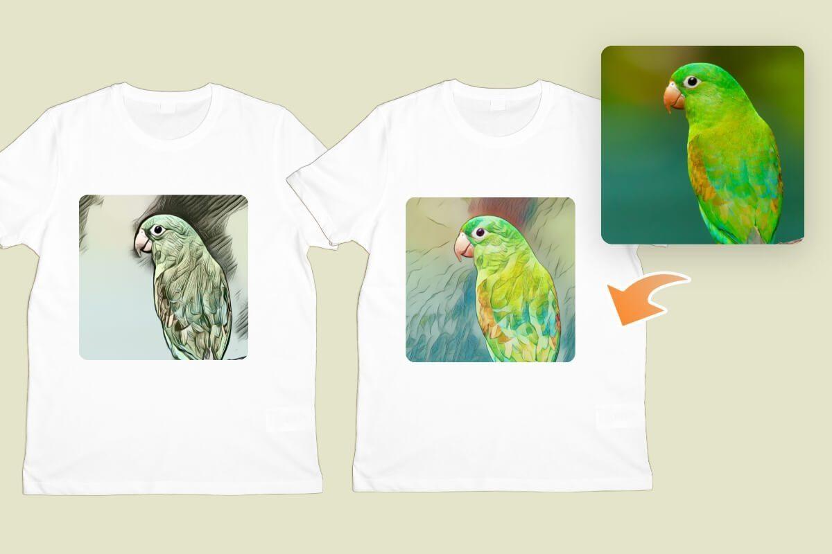 Usar tu propia foto para diseñar una camiseta en línea