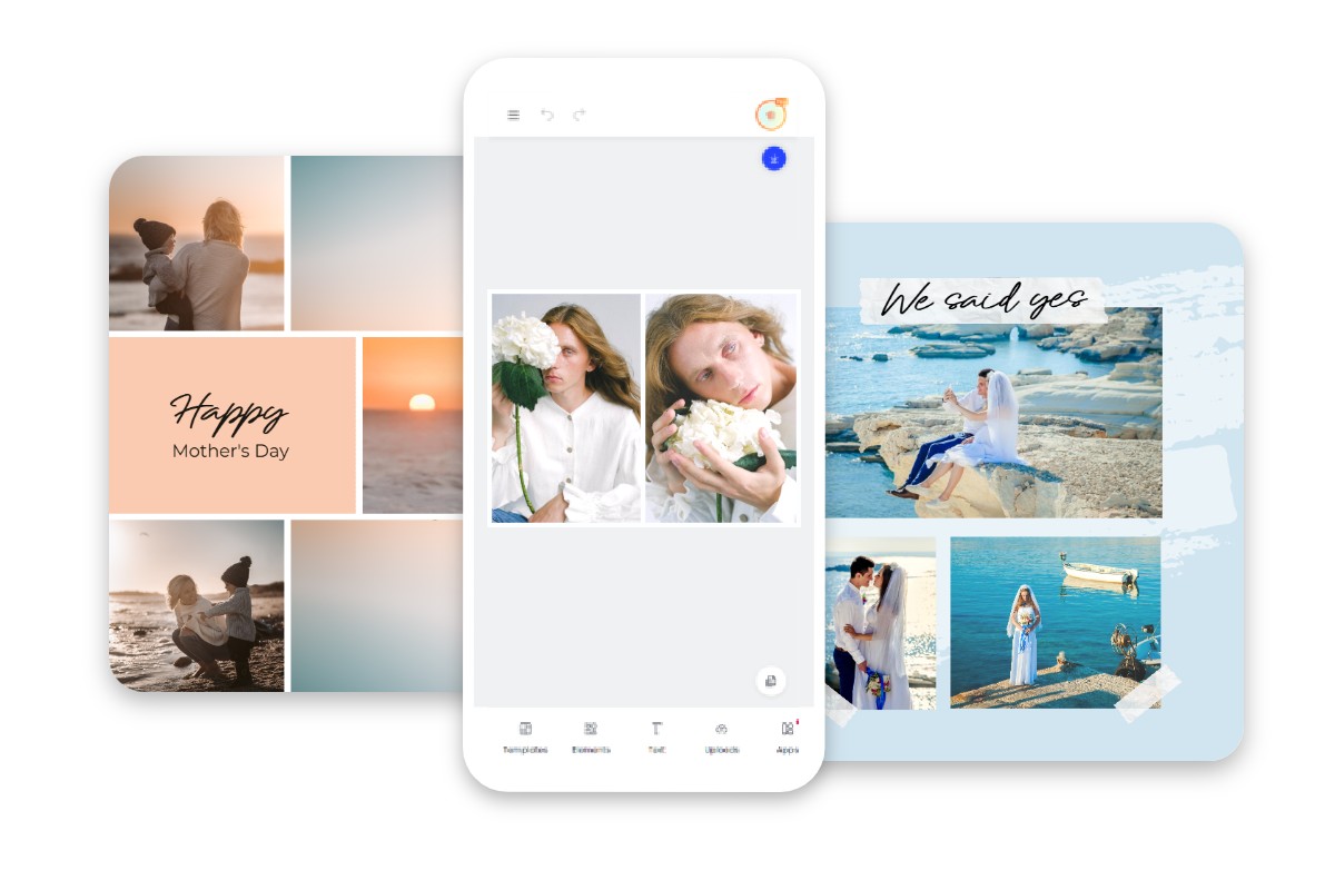 Use Fotor to put two photos side by side on mobile