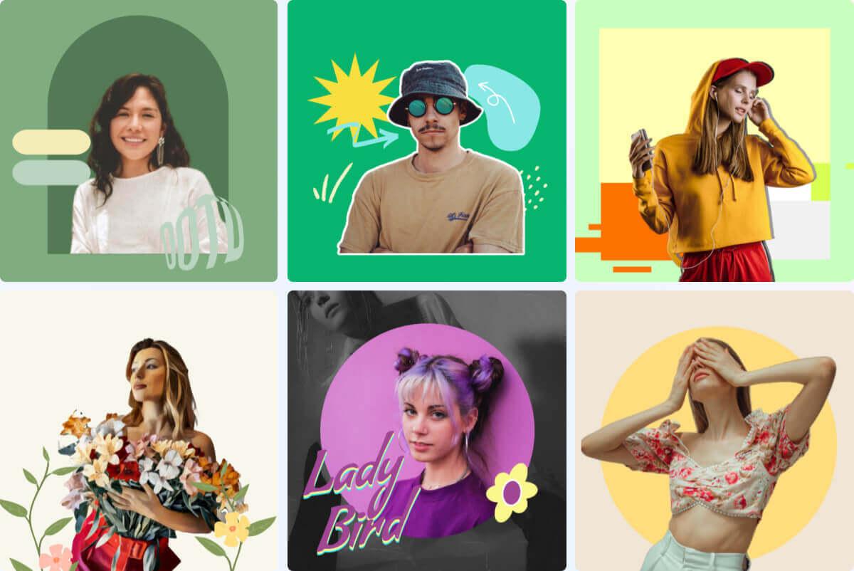 Various realistic avatars created from photos using Fotor's avatar maker