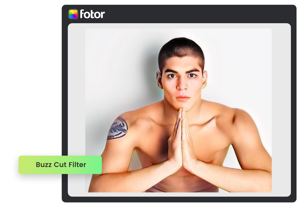 Visualiser une coupe rasée à l'aide du simulateur buzz cut de Fotor