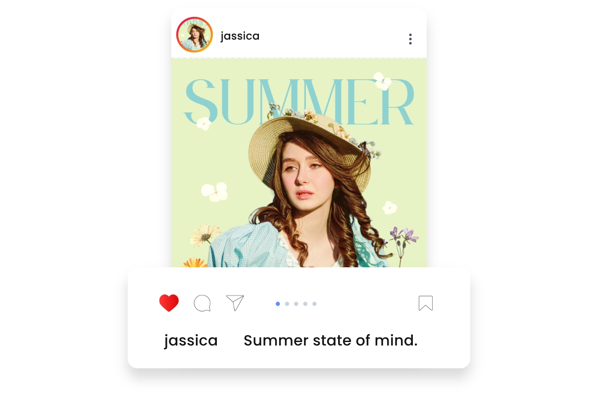 A picture of AI generated Instagram post caption