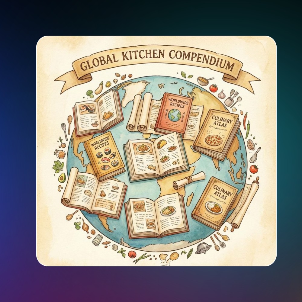 Access recipes for any dish from any cuisine worldwide
