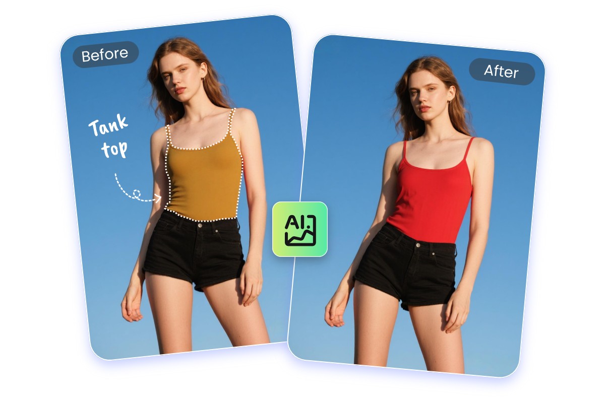 Accurate and realistic ai clothes color changer