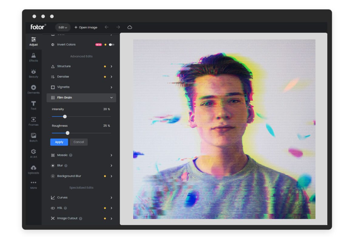 Ajouter un effet glitch à un portrait