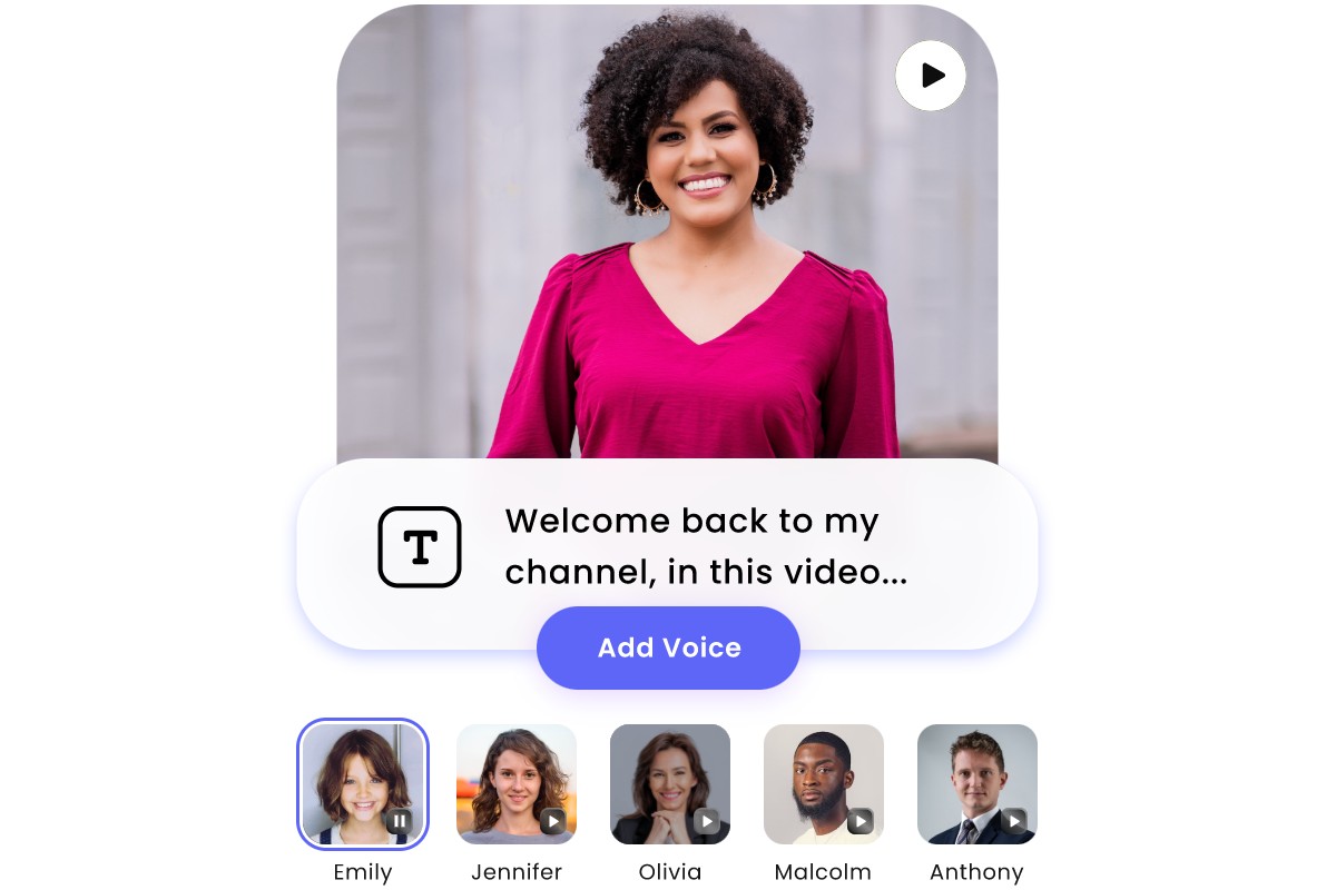 Add ai voiceover to female video using fotors text to speech tool