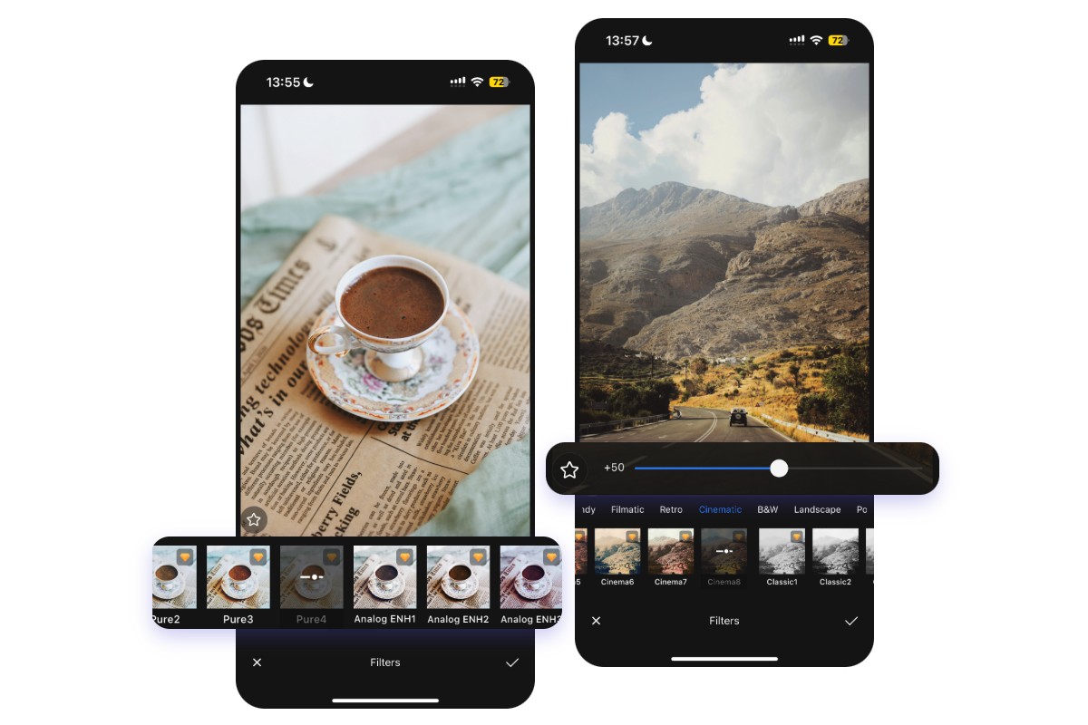 Application de filtre photo gratuite pour ajouter un effet sur photo
