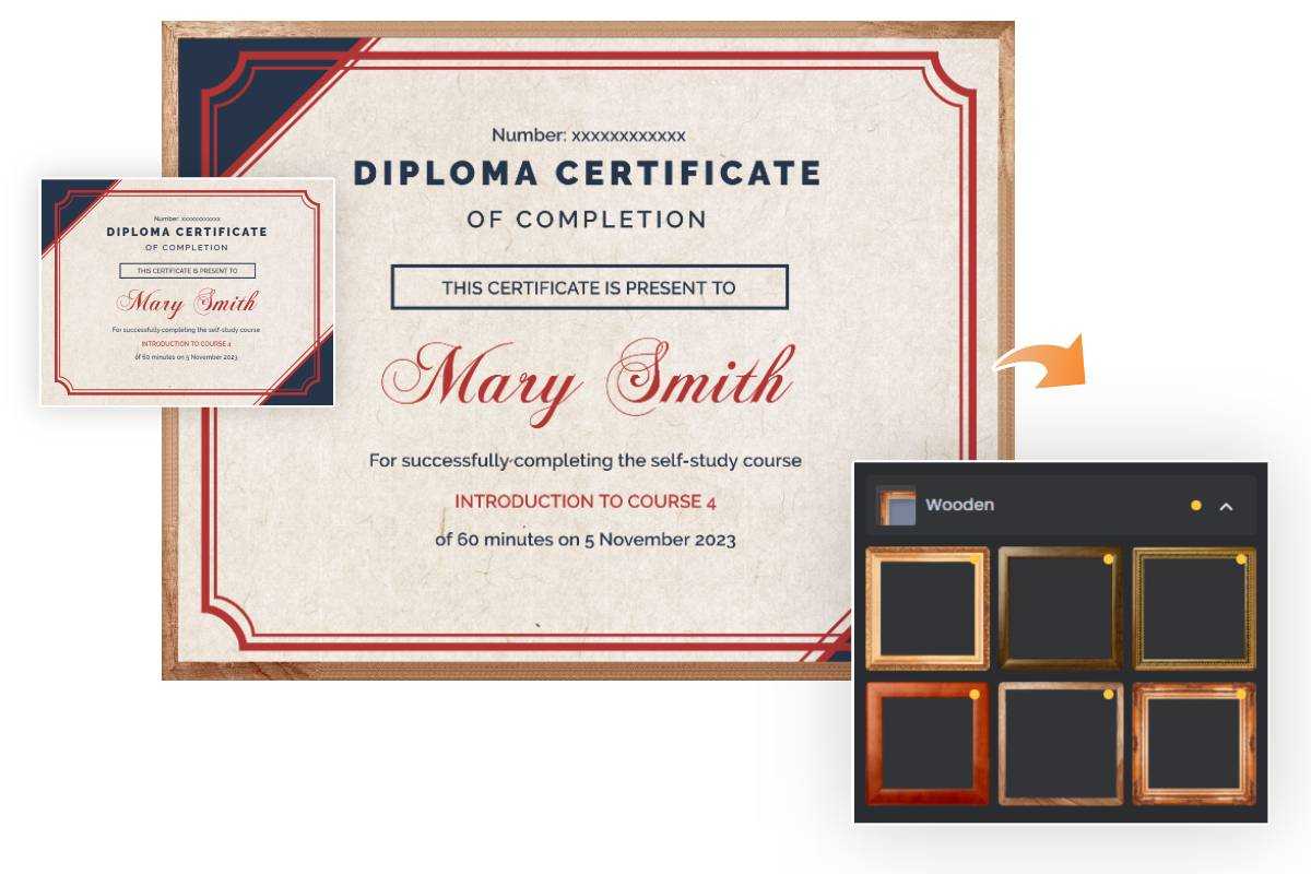 Add frame to diploma certificate