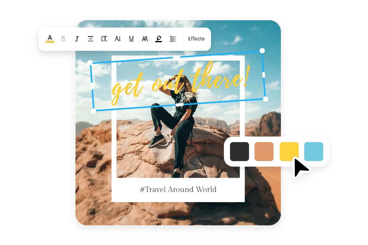 Add more design elements to a world travel ai template