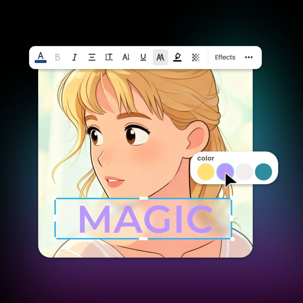 Add rich elements to an ai cartoon image