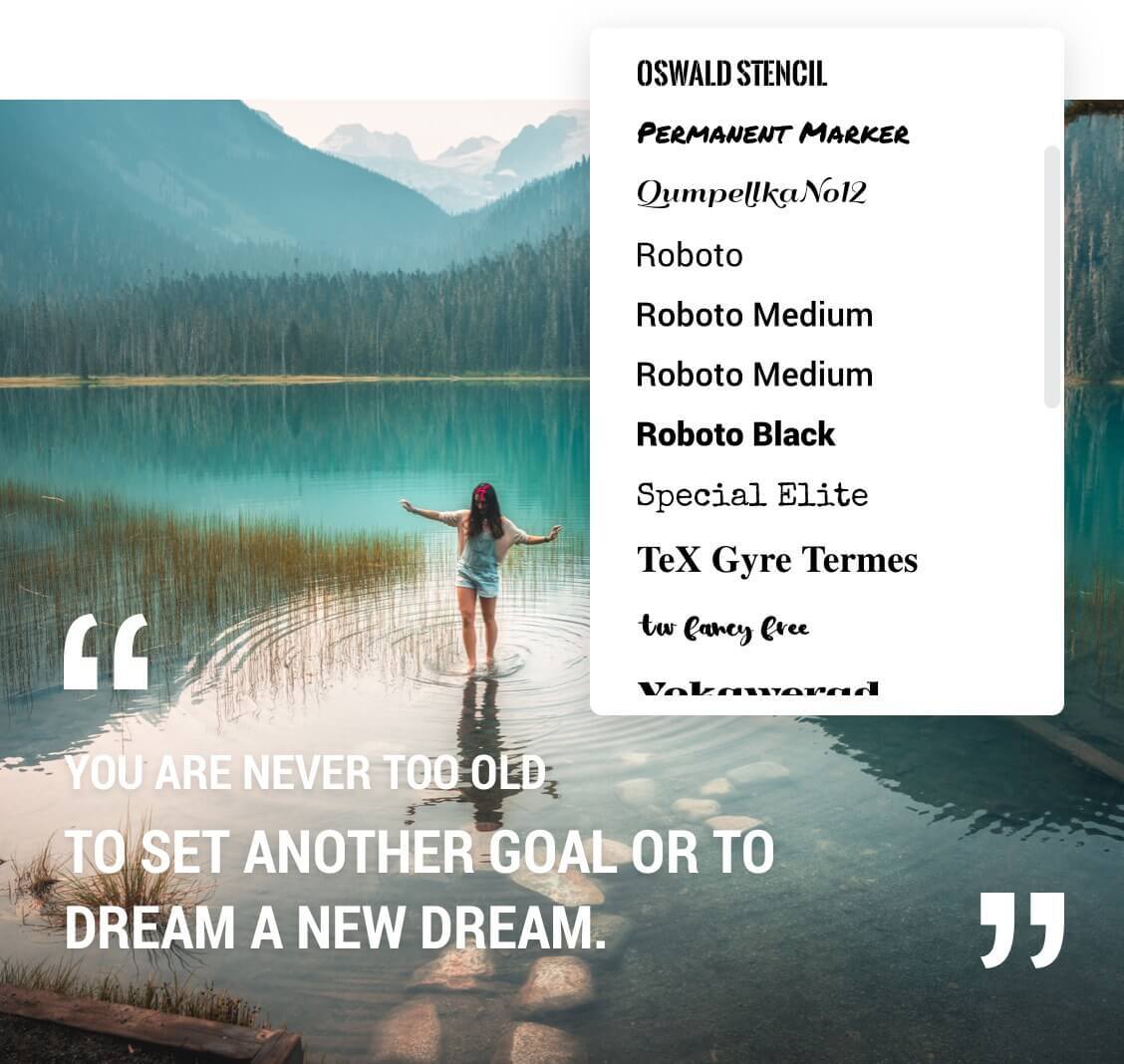 Add text to photo with Fotor text editor