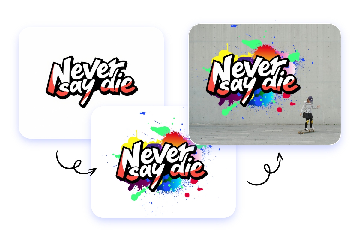 Add texture and background to AI generated graffiti