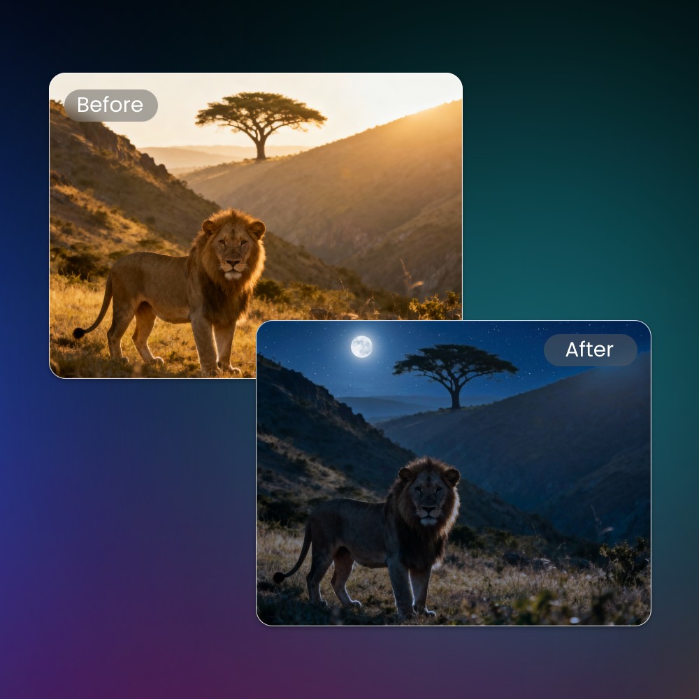 contrôle avancé des couleurs et de l'éclairage pour des images naturelles