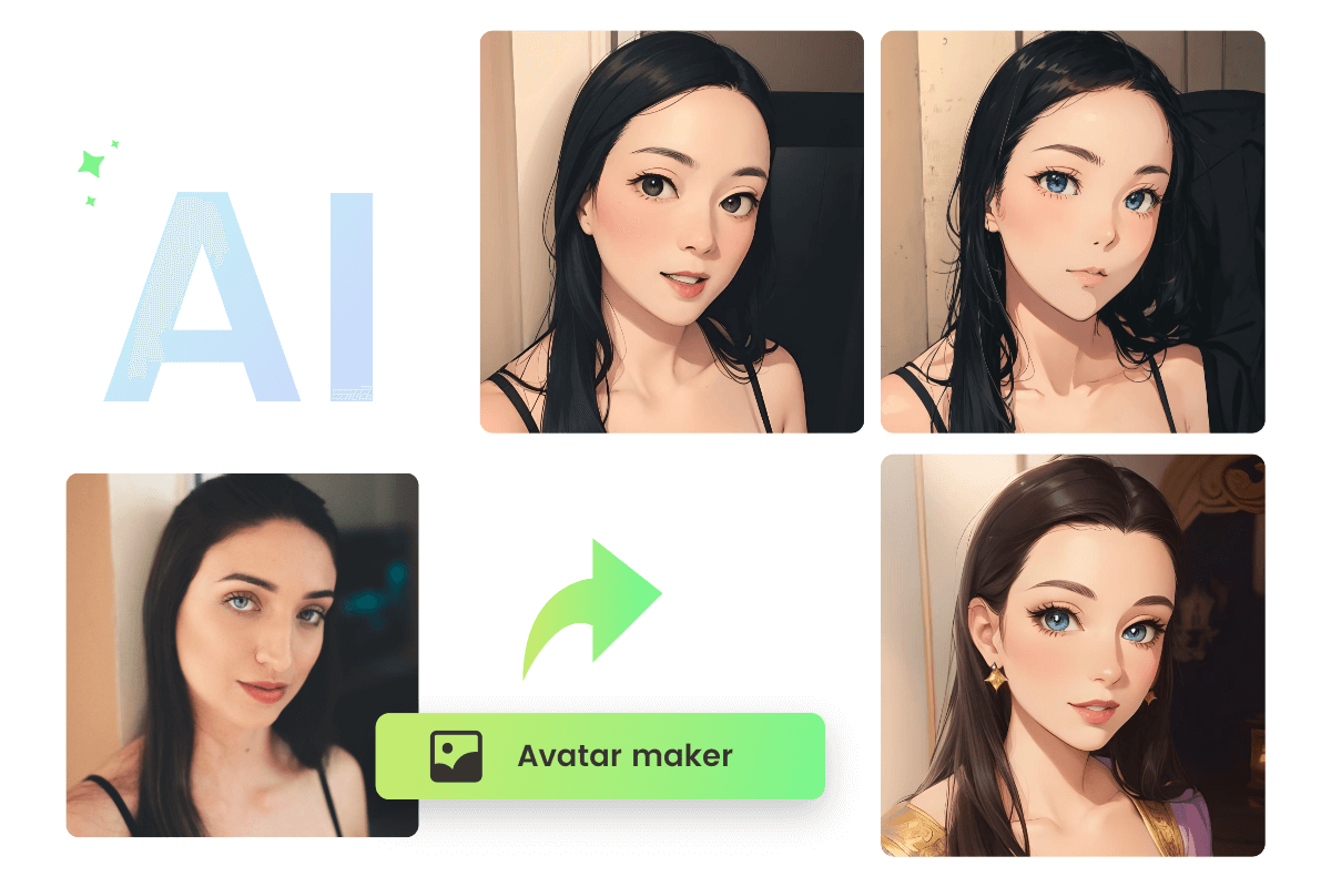 transformer une photo en avatars avec l'IA pour créer des avatars pour une fille