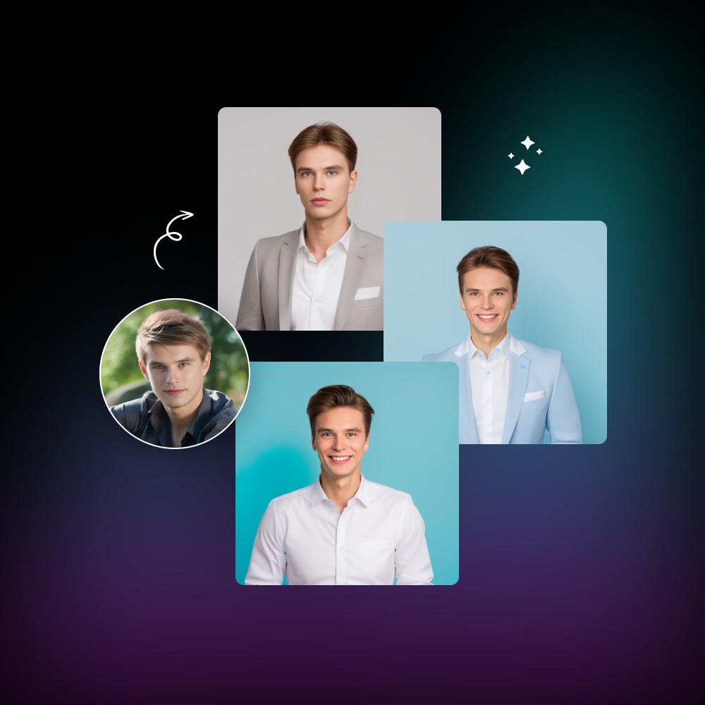 Fotor AI画像ジェネレーターで画像からAIがヘッドショットを生成