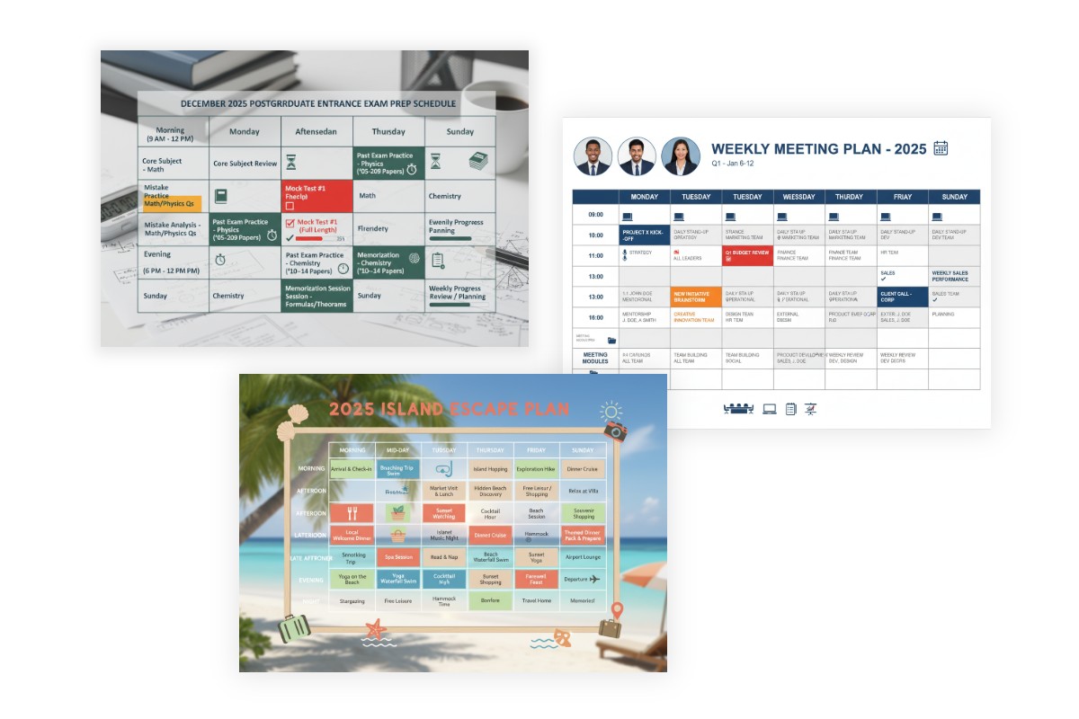 Ai schedule built for work school travel and more