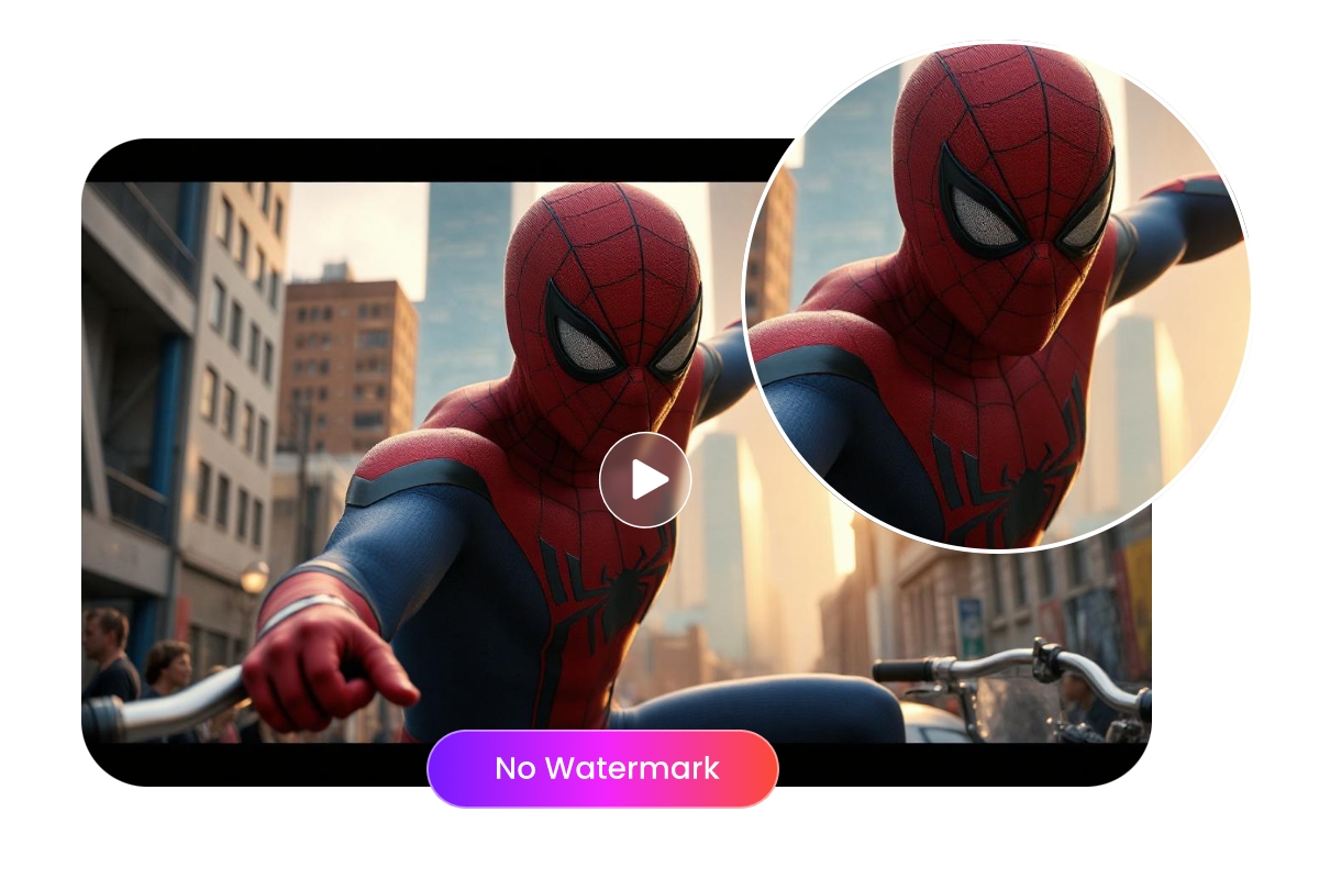 An ai generated movie about spider man without watermarks