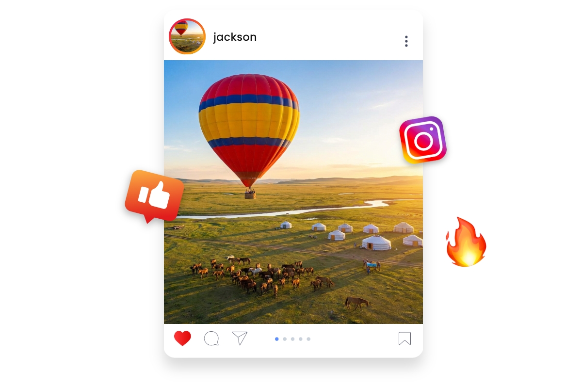 An image of the AI generated fake Instagram post images