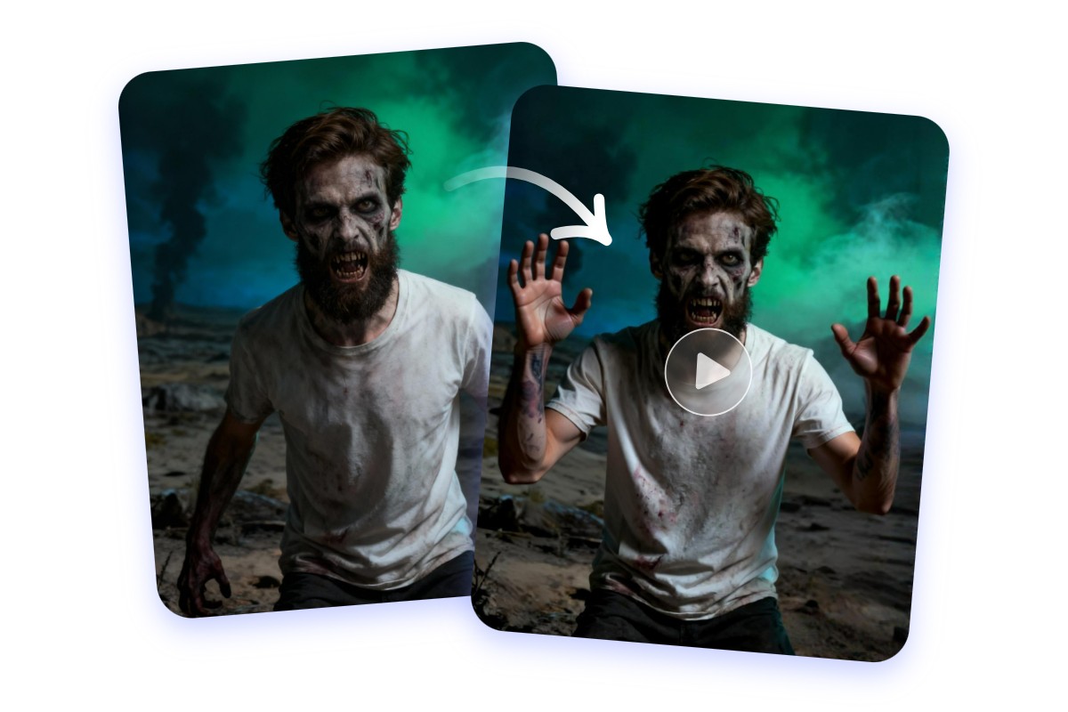 Animate your photo into a zombie video