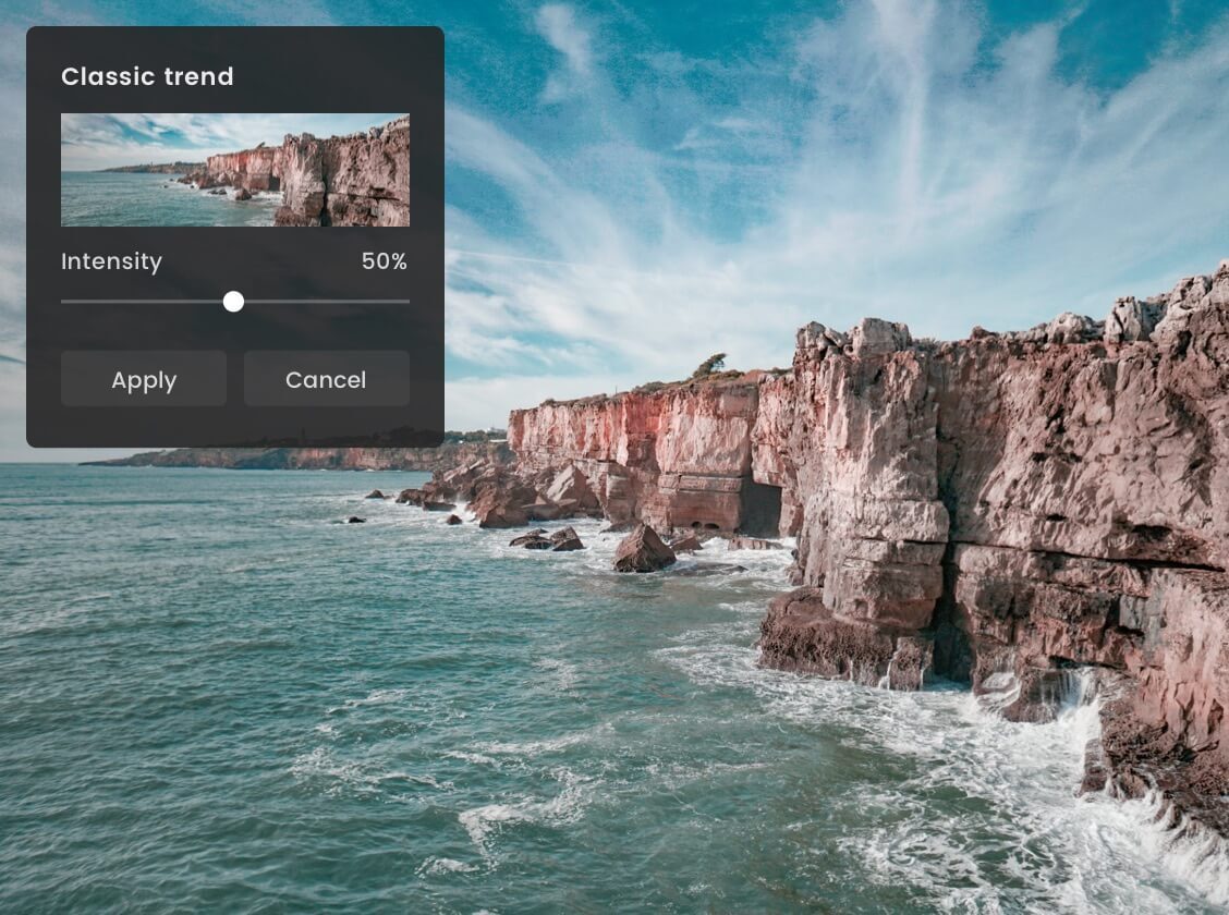 Apply photo effects with one click 3
