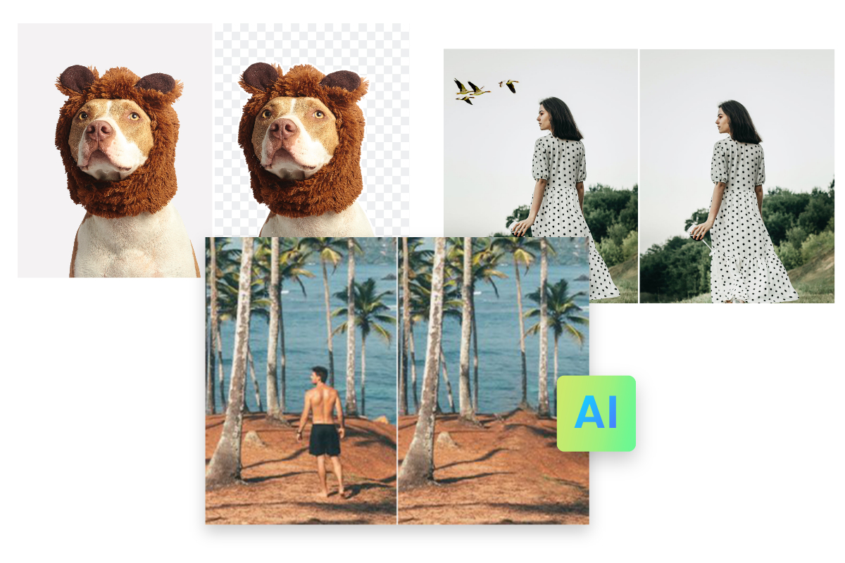 Fotor’s background remover, object replacer, and people remover for clean visuals