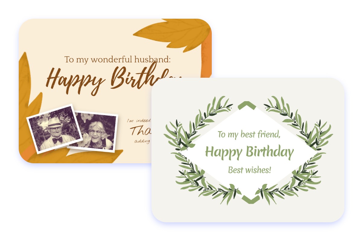 Birthday card maker Fotor