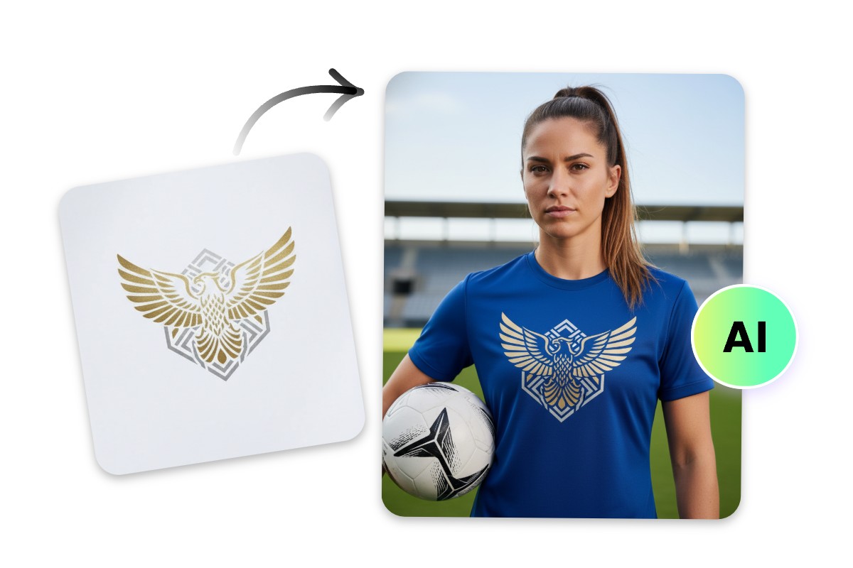 Blend a jersey design into a jersey mockup template with fotor