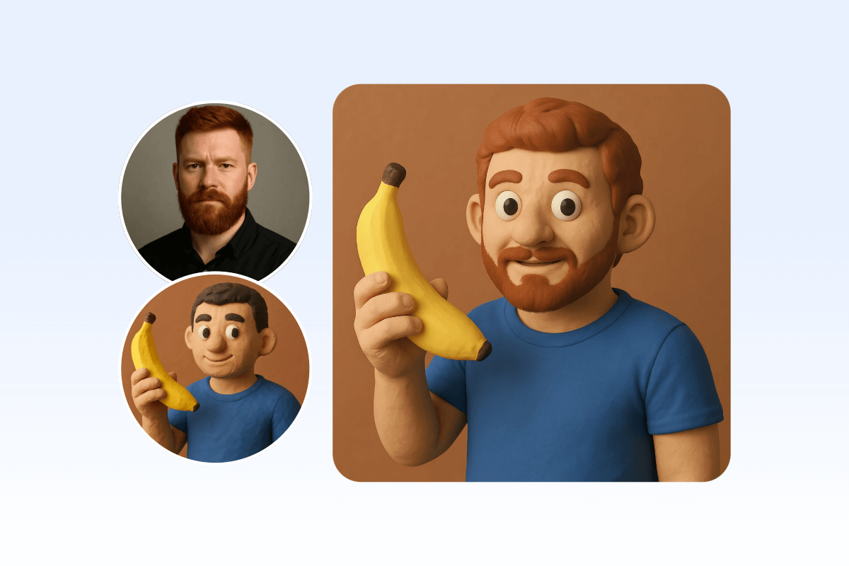 Blend actions and styles between two images