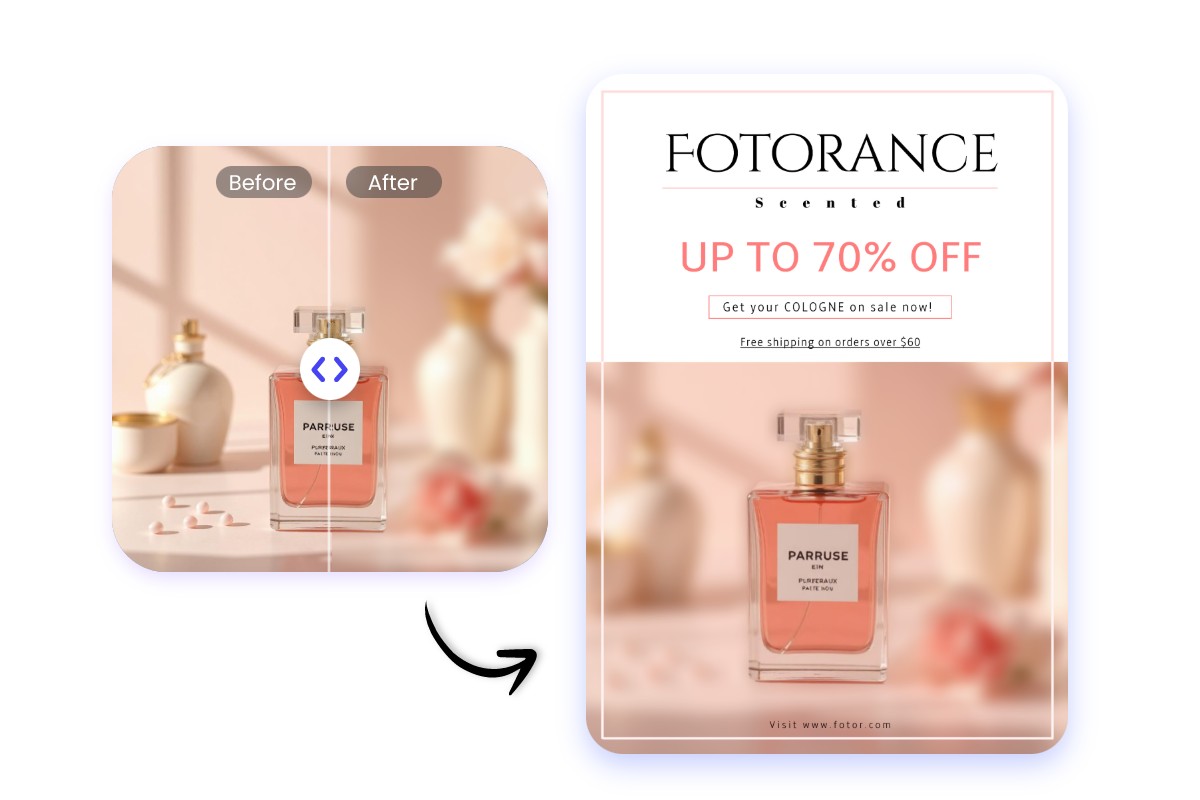 Flouter le fond d'un parfum et l'utiliser comme publicité