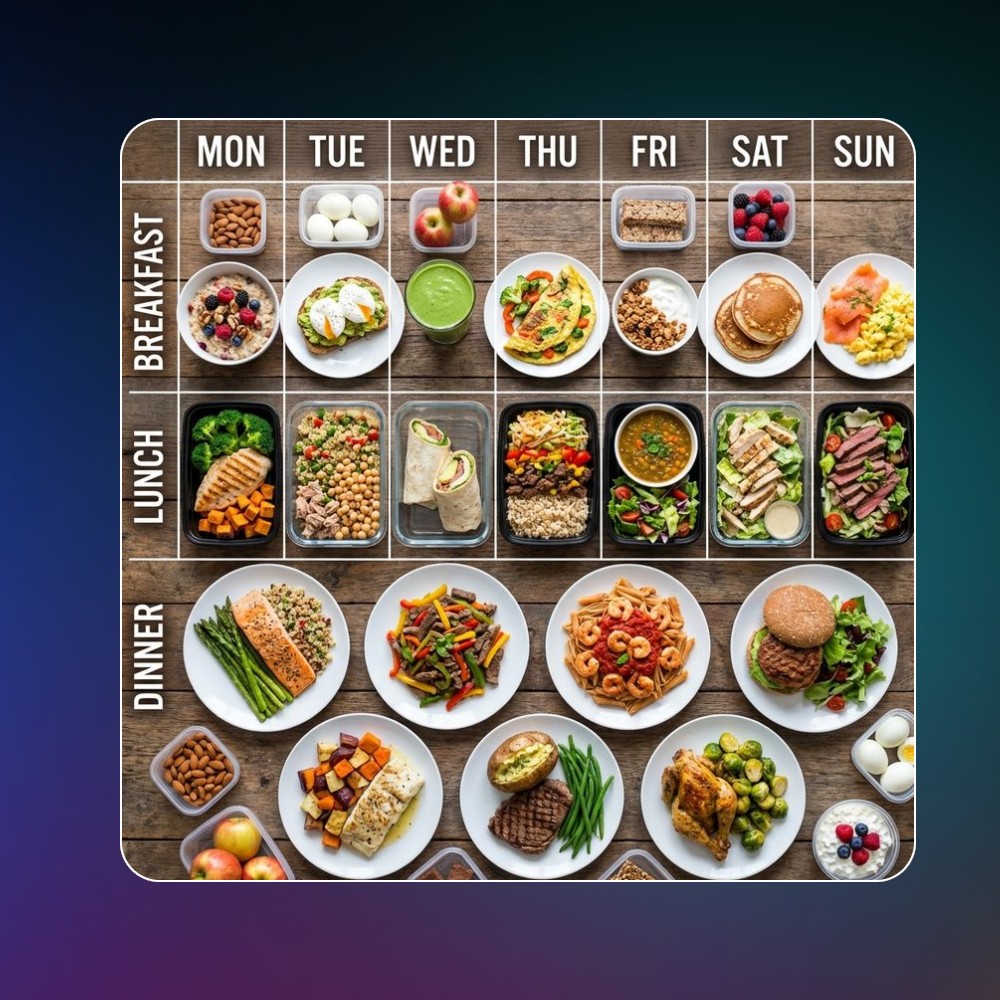 Build weekly meal plans for fitness weight goals or family needs