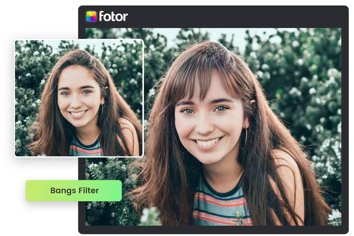 Change a girl hairstyle with Fotor