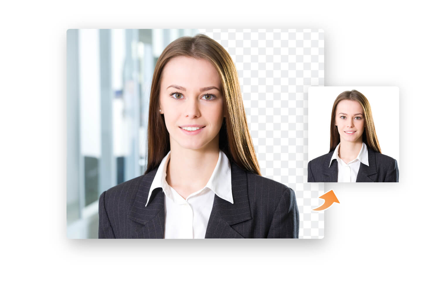 Cambiare lo sfondo di un ritratto in bianco con Fotors passport photo maker