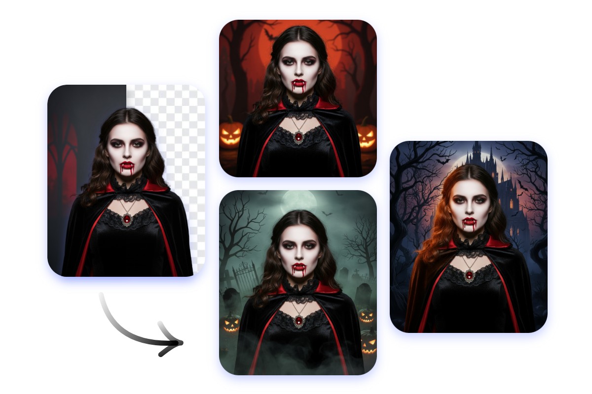 Change halloween image background