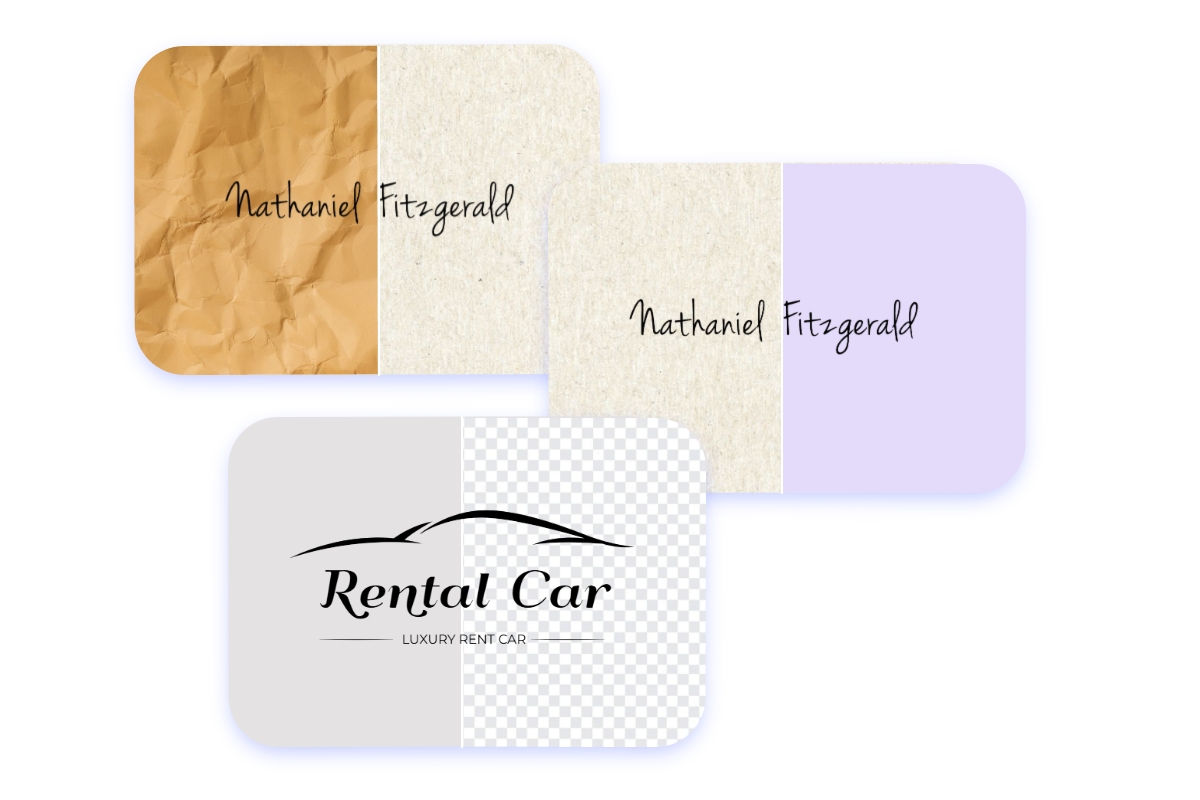 Change signature backgrounds and colors and remove backgrounds from logos