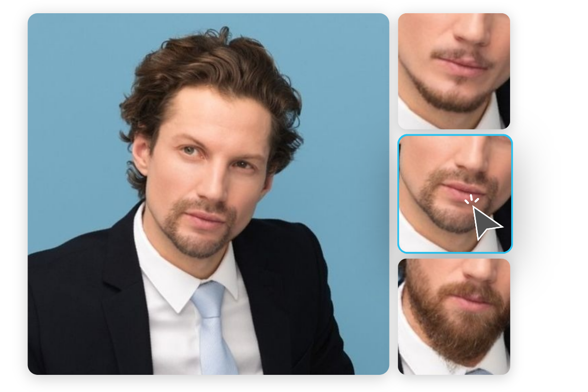 Choose from the beard styles available from fotor online beard filter and transform man into the chosen beard look
