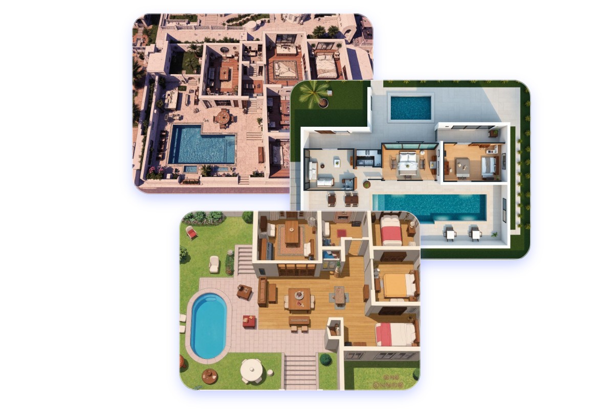 Combine floor design with various styles in clipfly ai floor plan generator