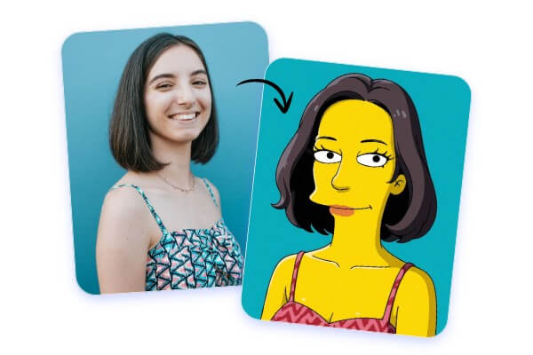 Convert a picture of a girl into simpsons style