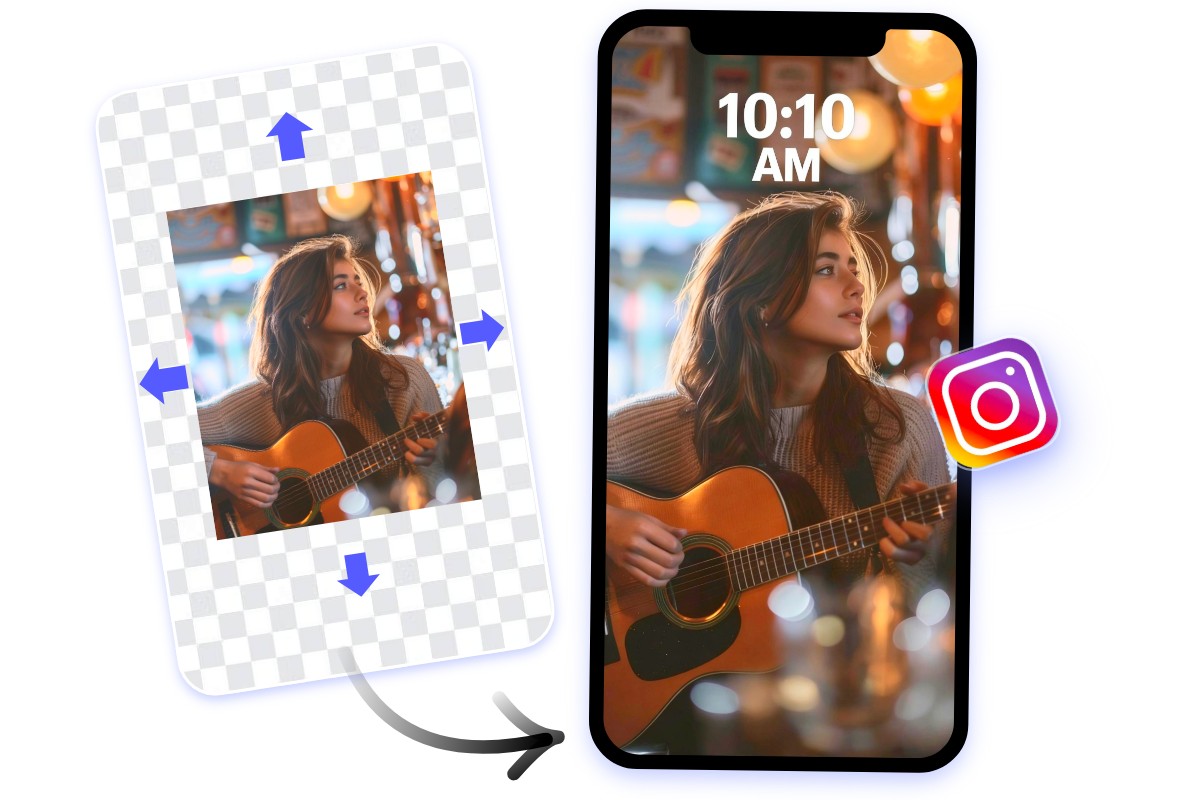 Selfies erweitern und perfekt für das Teilen in sozialen Medien vorbereiten