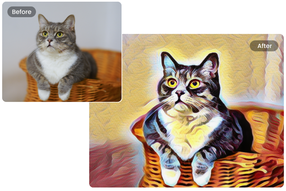 convert cat image into pop art effect