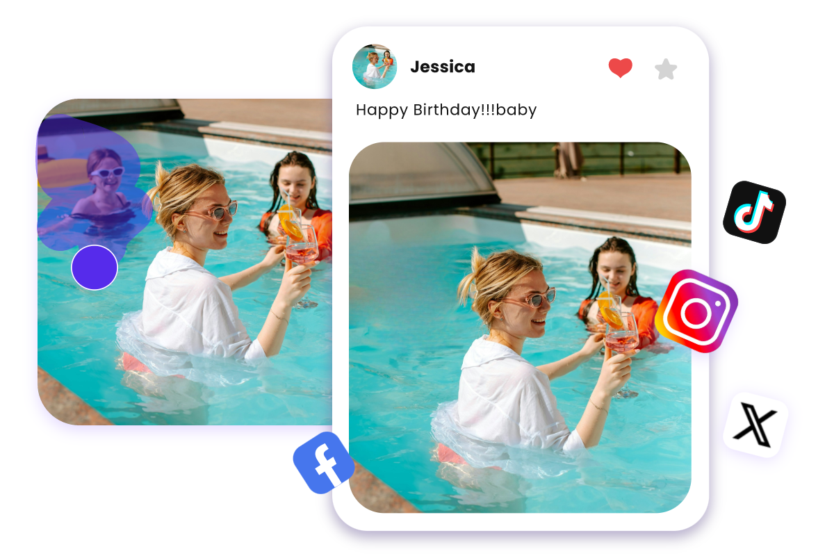 Créer une publication parfaite sur les réseaux sociaux grâce au nettoyeur IA de Fotor pour supprimer les éléments indésirables