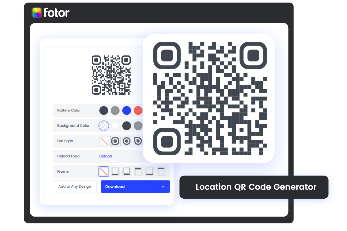 Create a location qr code in fotor