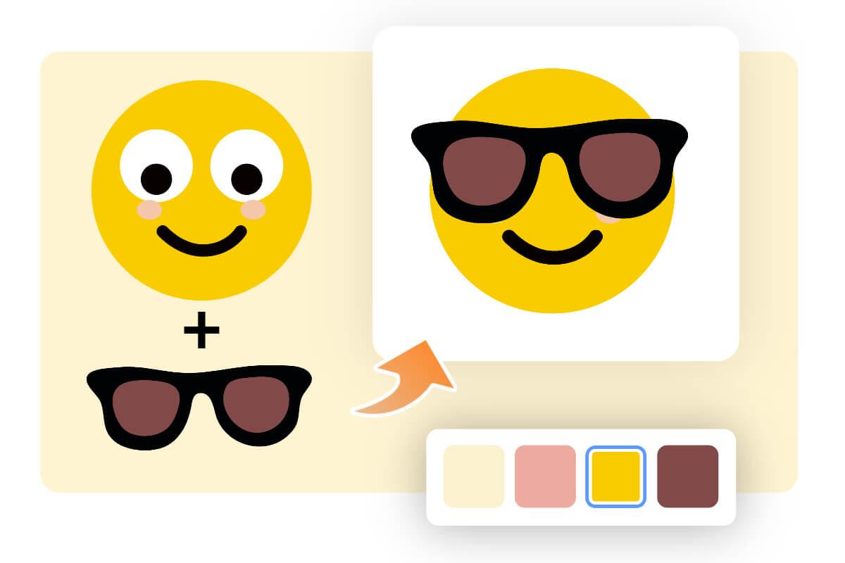 Créer son emoji avec le créateur d'emoji de Fotor