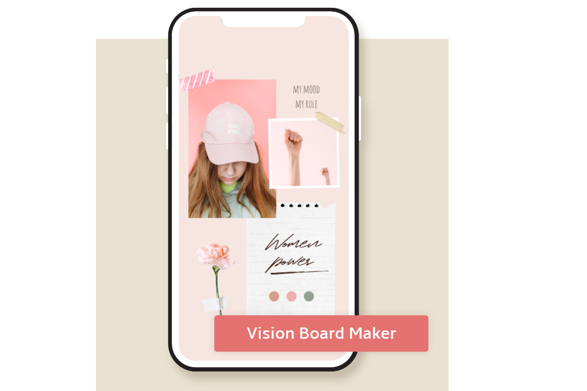 créer un vision board avec l'application de vision board en ligne de Fotor