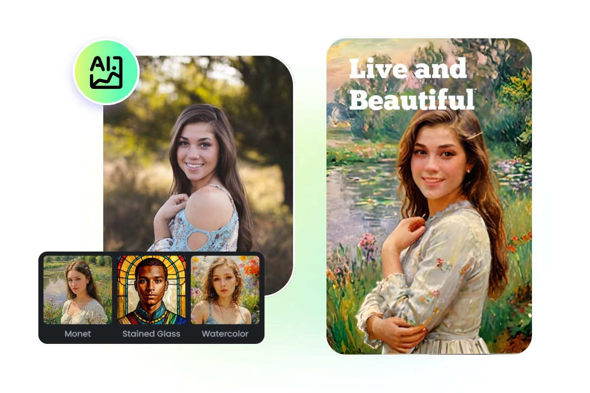 Create ai covers from image to image with different styles