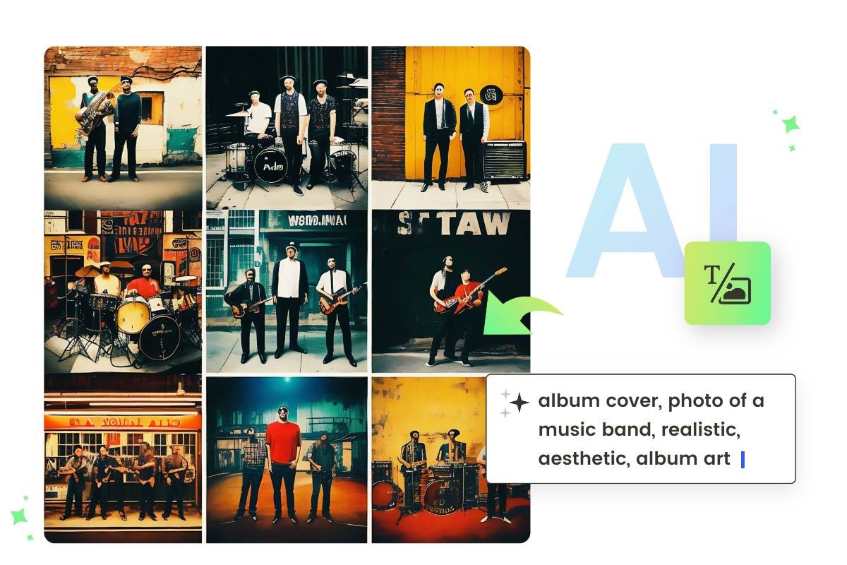 Créer des pochettes d’album à partir de texte grâce au créateur de pochette d’album IA