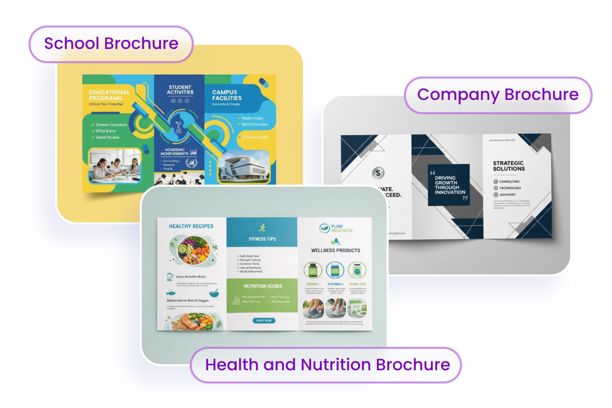 Create industry specific brochures according to your needs